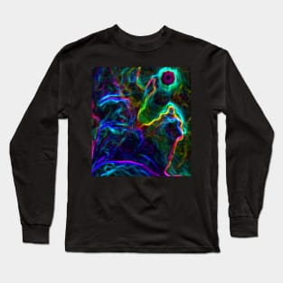 Black Panther Art - Glowing Edges 110 Long Sleeve T-Shirt